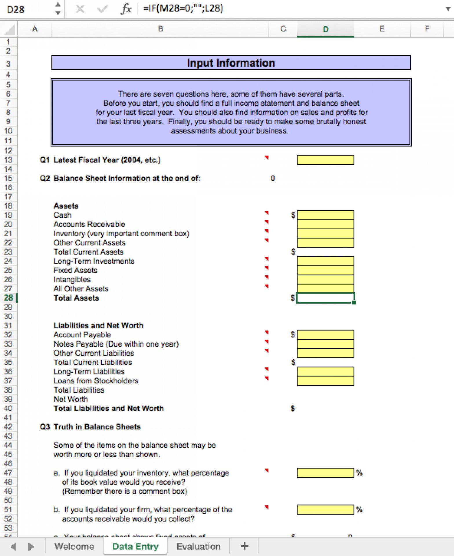 Business Valuation Excel Template for Private Equity Eloquens
