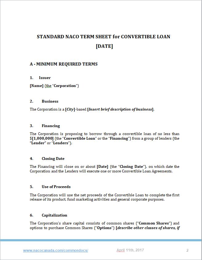 Convertible Loan Agreement Template