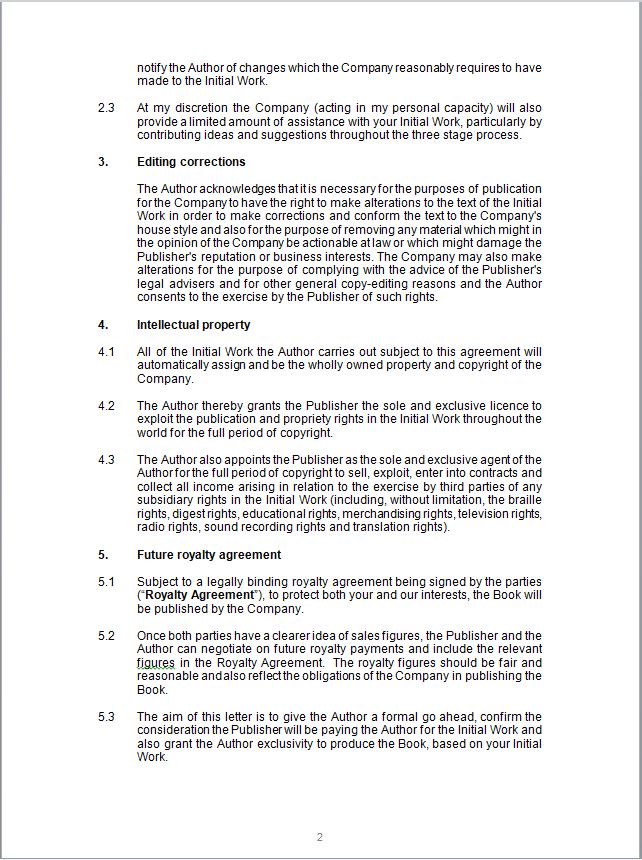 Book Publishing Contract Template