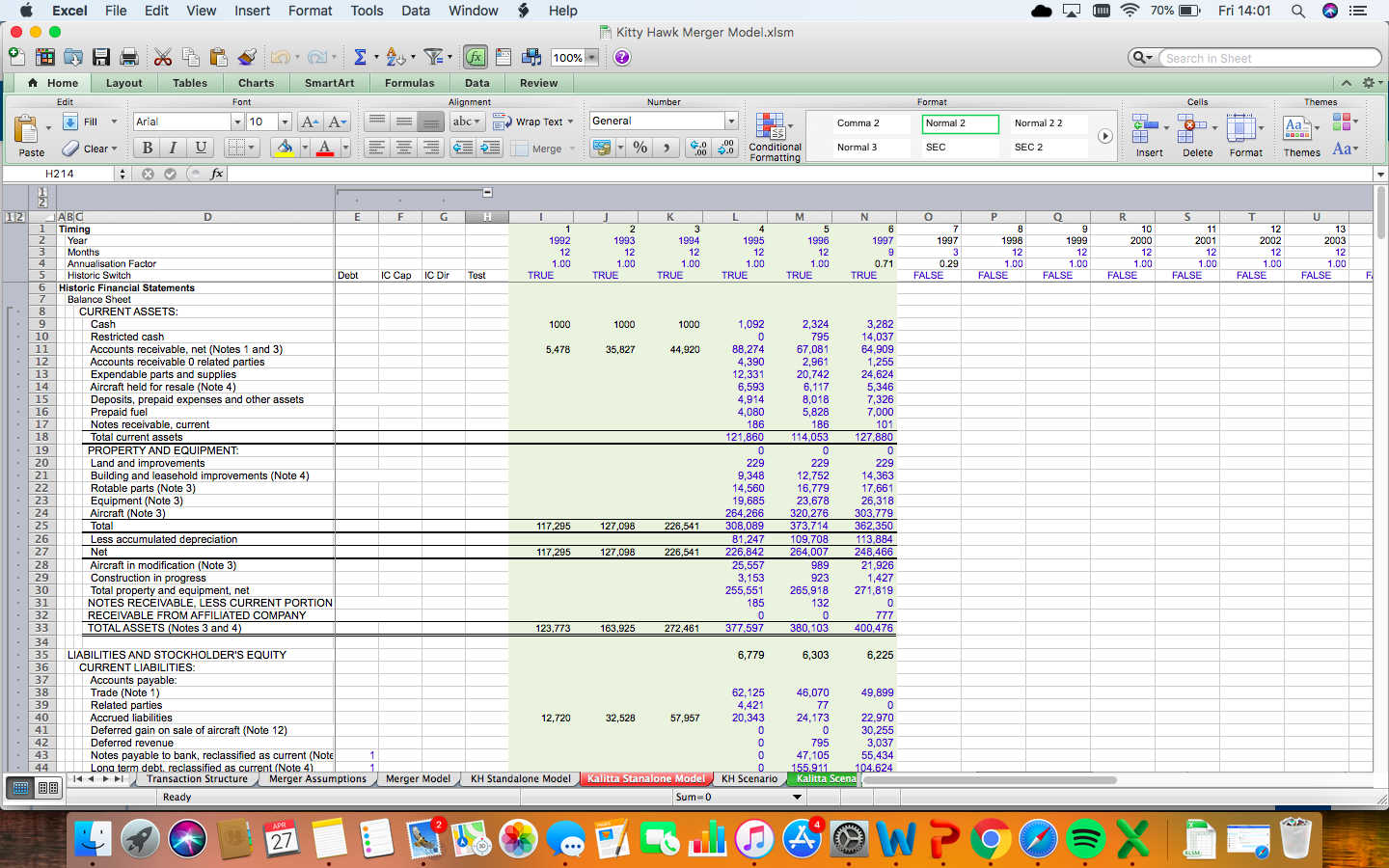 How to combine two standalone excel models to create a Merger Model