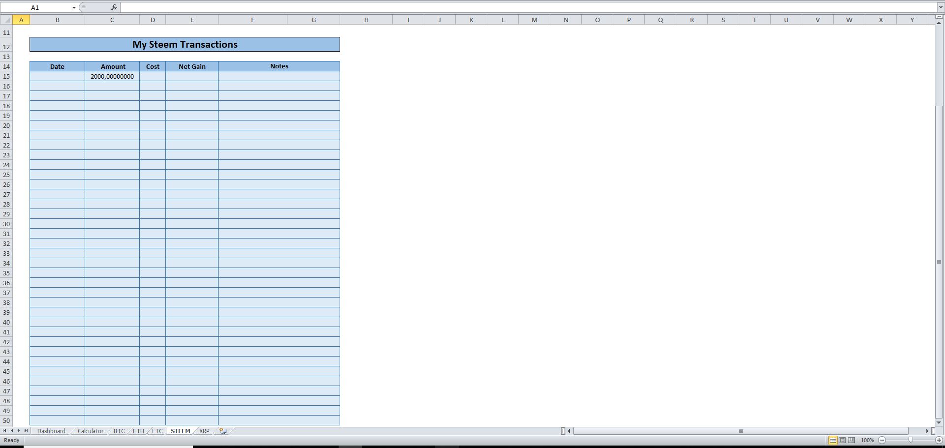 Cryptocurrency Real-time Price Tracker in Excel - Eloquens