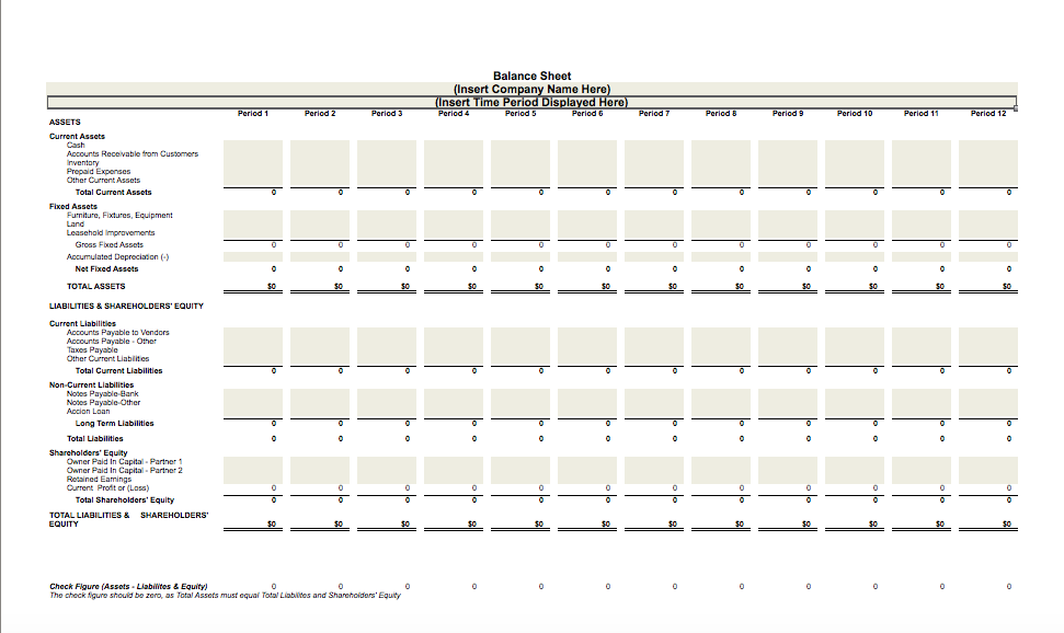 Statement and Balance Sheet Template Eloquens