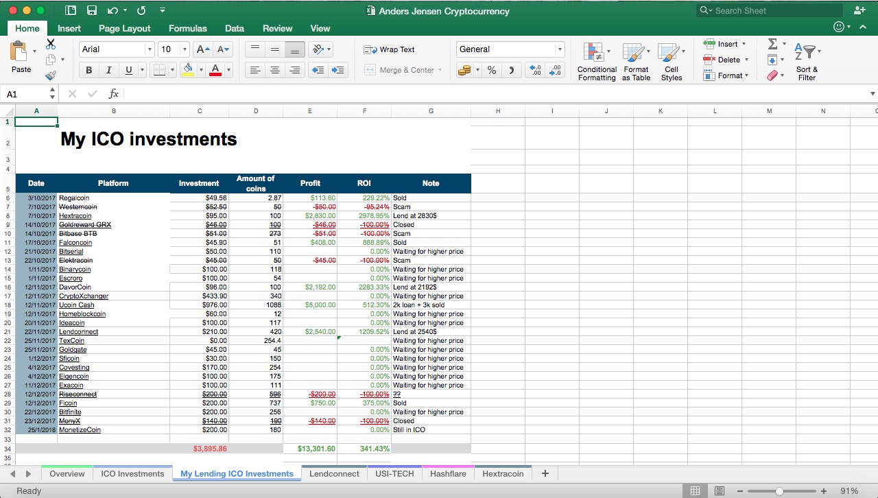 cryptocurrency excel tracker