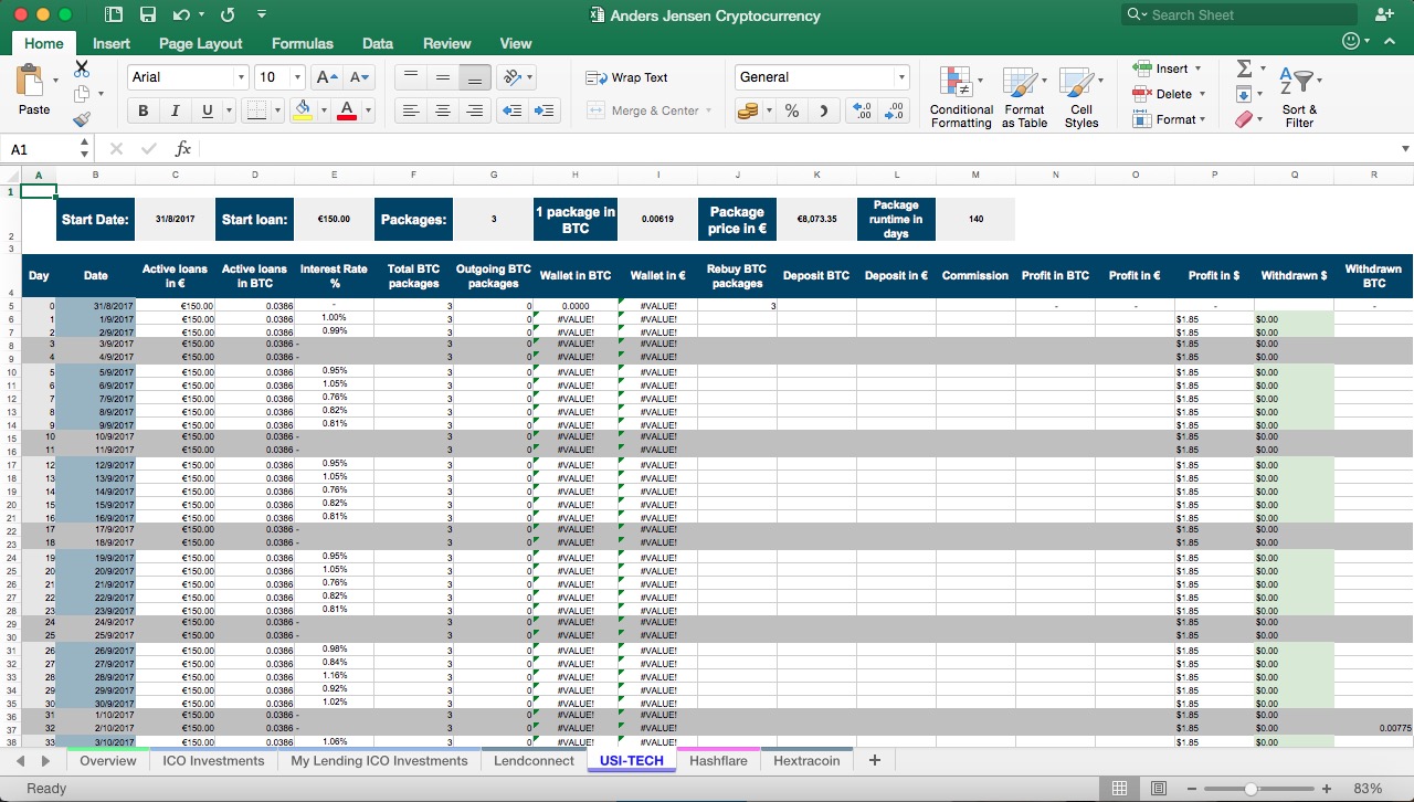 Cryptocurrency Portfolio Excel Tracker Eloquens