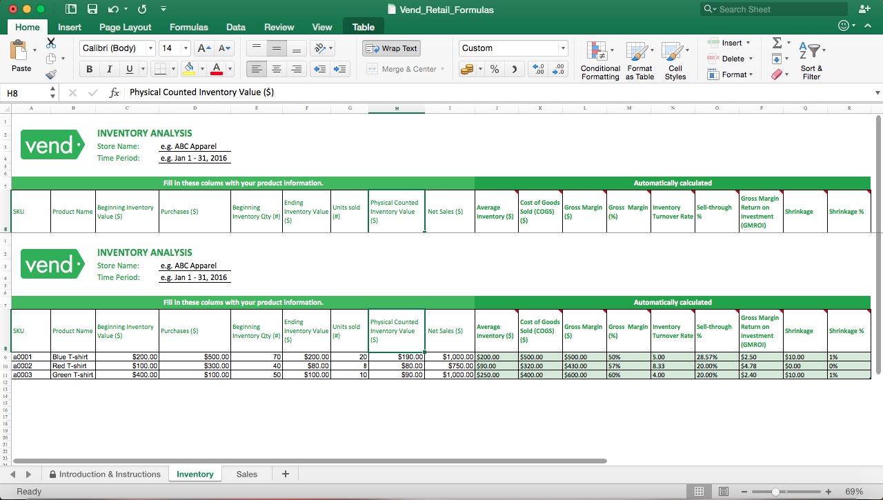 Retail Inventory Management Template Eloquens