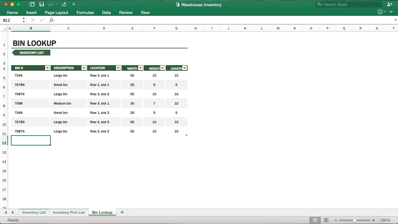 Warehouse Inventory Management Excel Template Eloquens