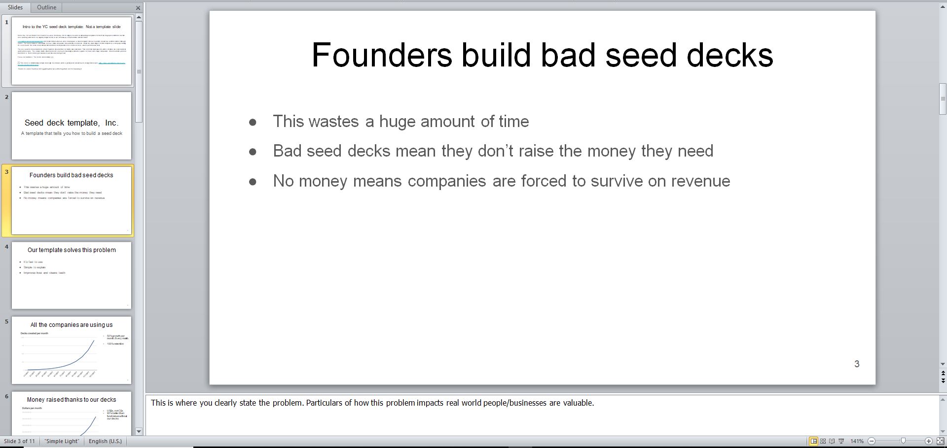 The YC Seed Deck Template Eloquens