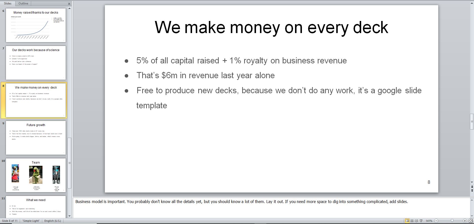 The YC Seed Deck Template Eloquens
