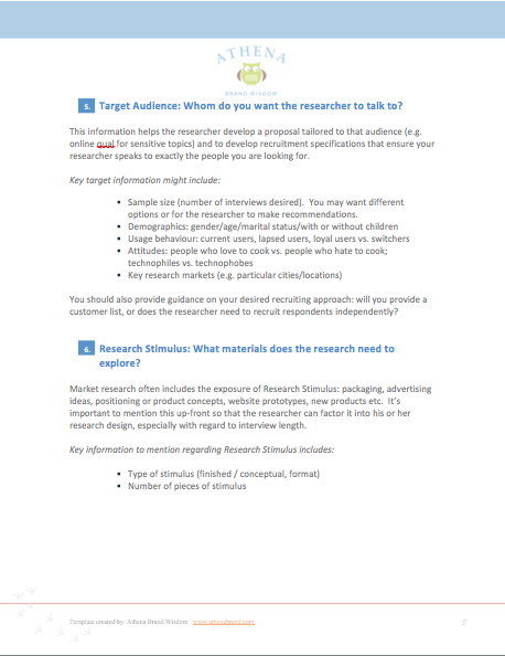 Marketing Research Template Eloquens