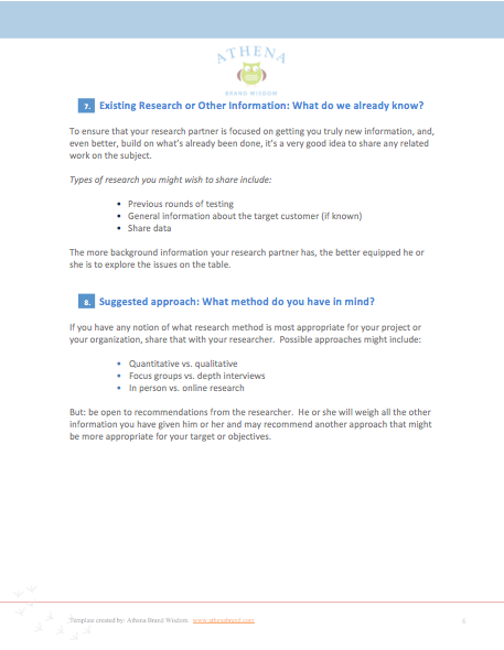 Marketing Research Template Eloquens