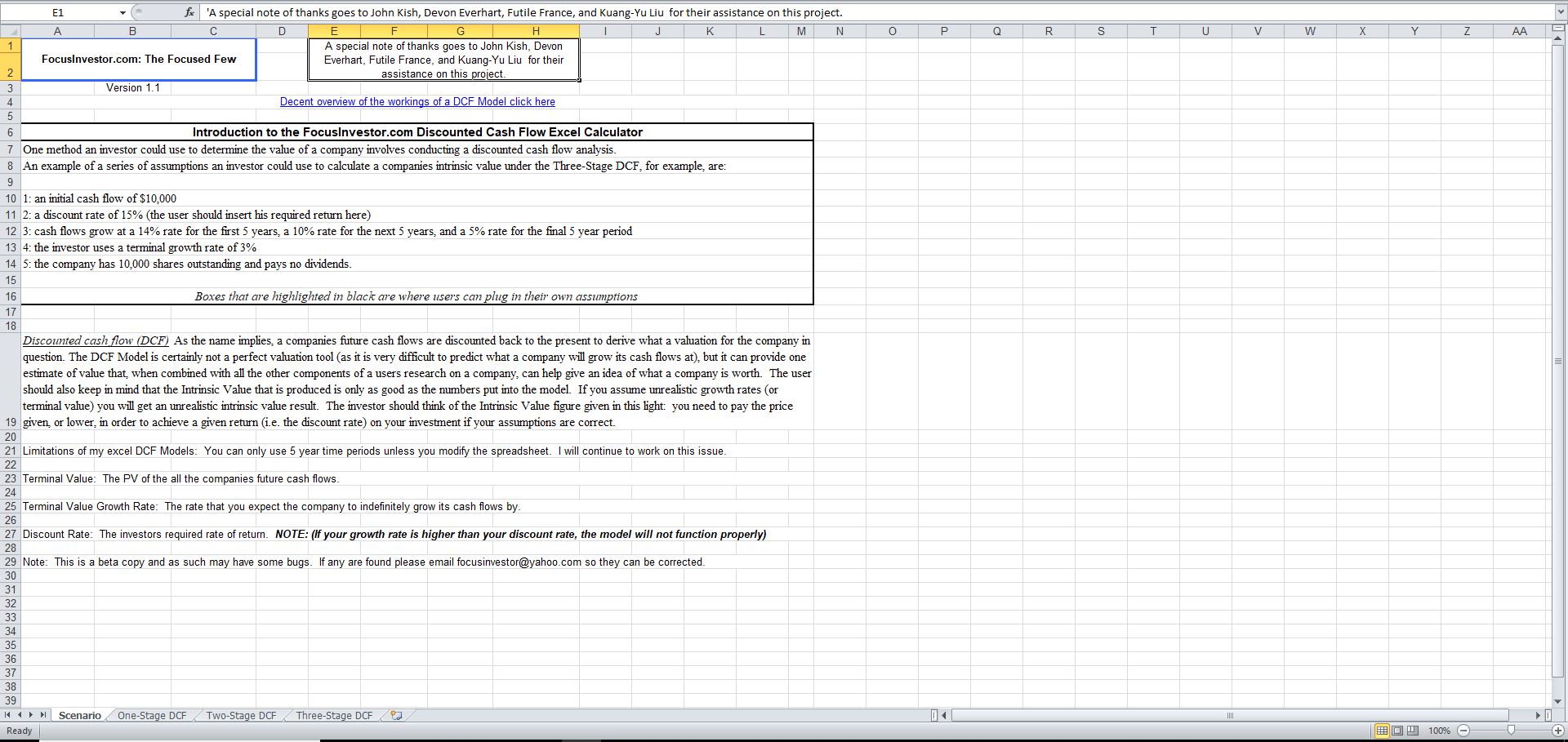 Discounted Cash Flow (DCF) Model Excel Template - Eloquens