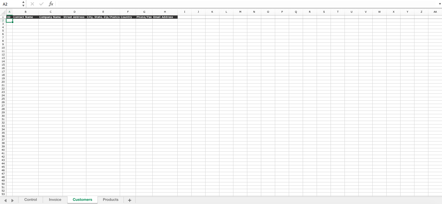 Customer Invoicing System Excel Model - Eloquens