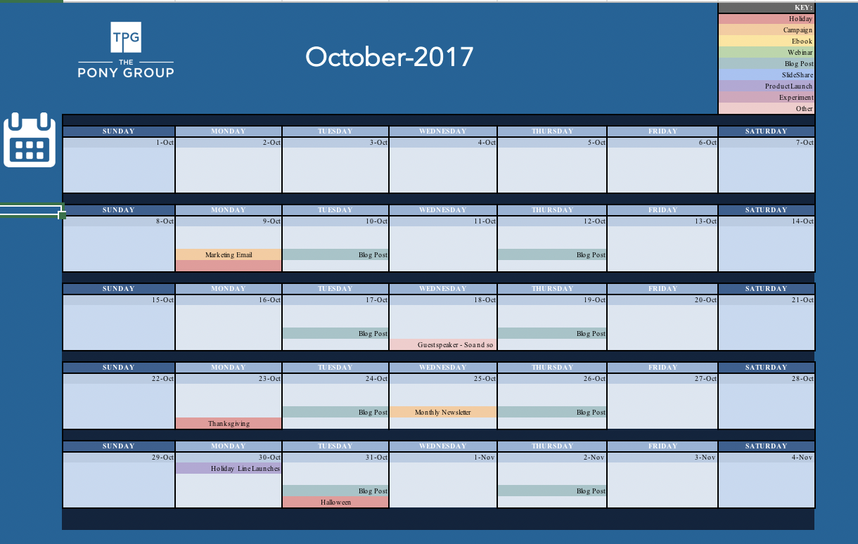 Ultimate Social Media Content Planning Calendar Eloquens