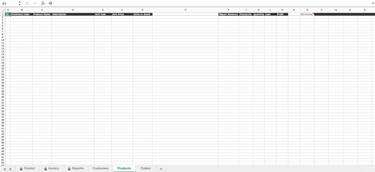 Customer Invoicing and Inventory Management Excel Model - Eloquens