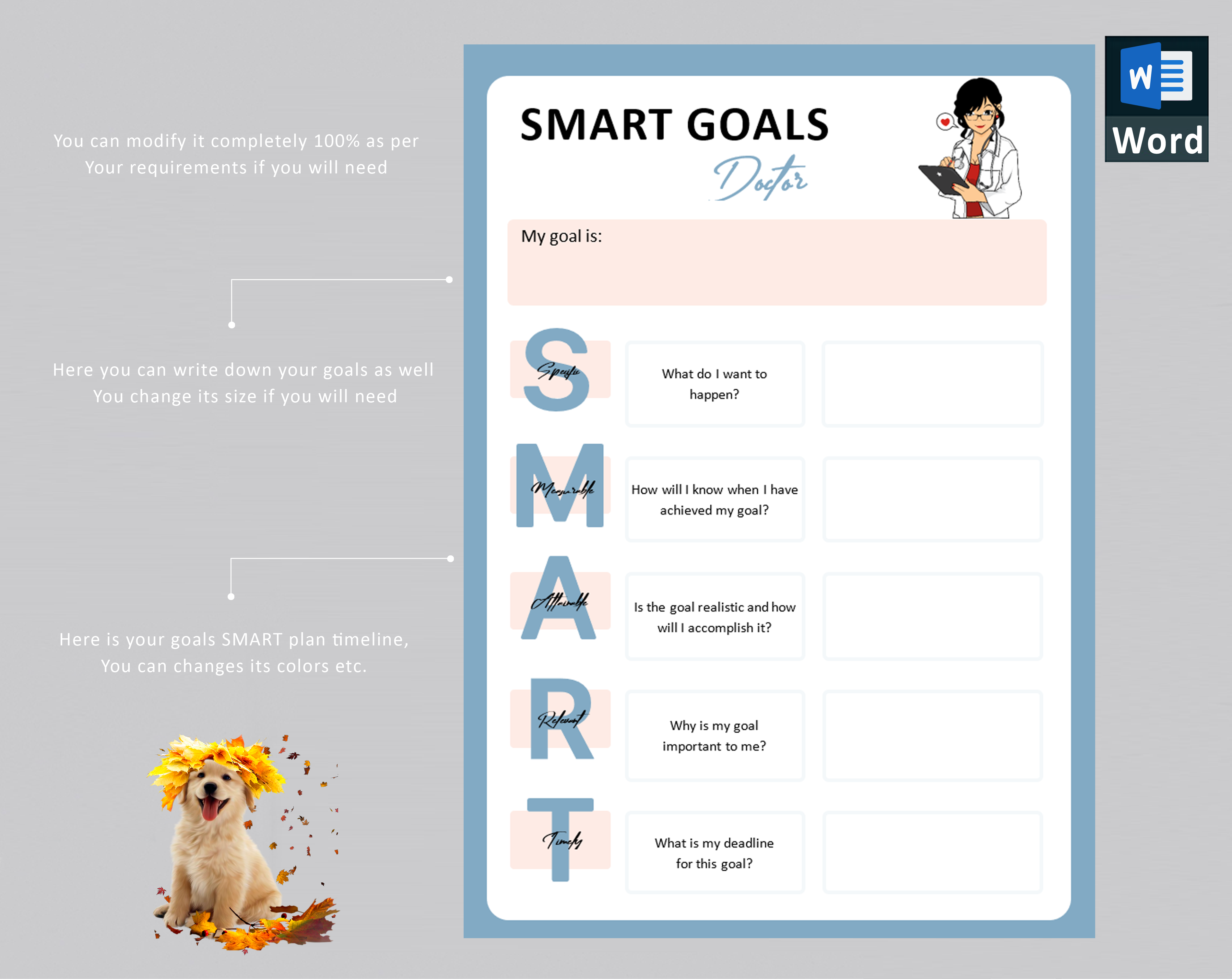 Smart goals for doctor template Eloquens