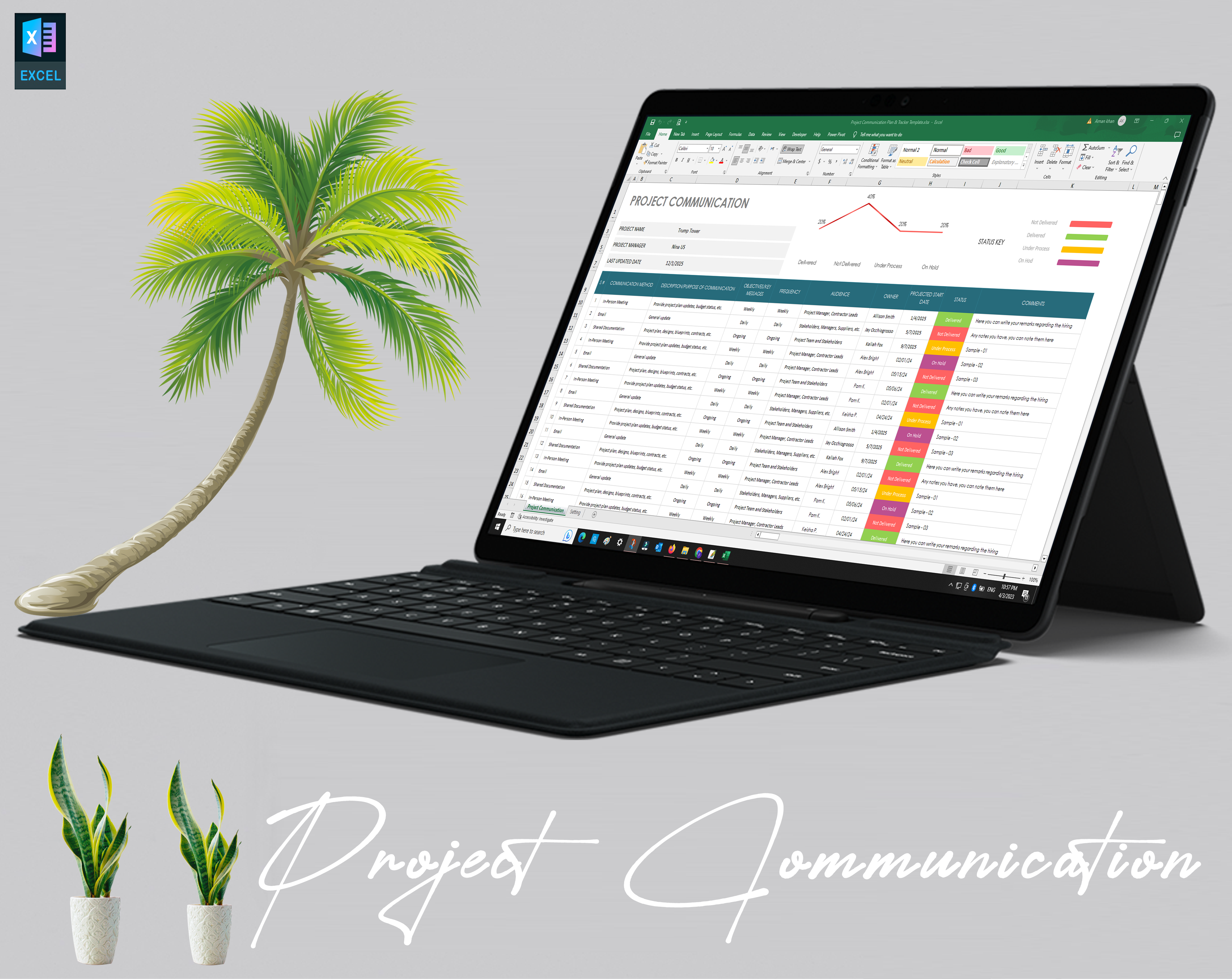 Project Communication Tracking Matrix - Eloquens