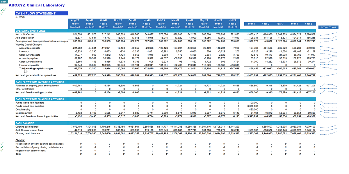 Clinical Laboratory Financial Projection Model - Eloquens