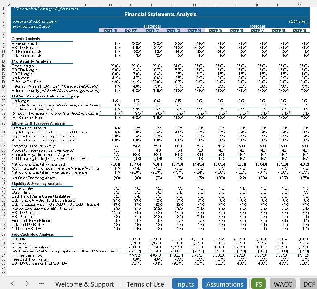 Financial Model with Highly Sophisticated DCF Valuation, Sensitivity ...