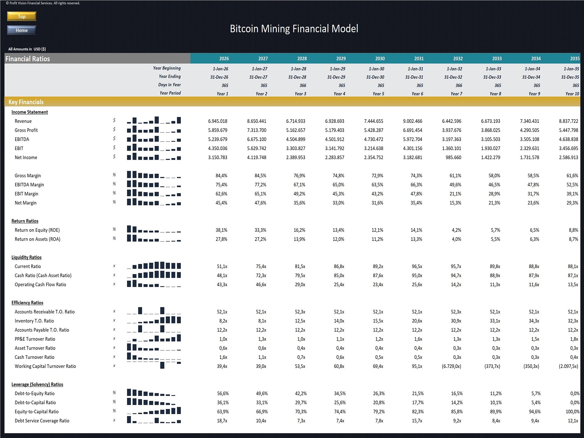 Bitcoin Mining Farm – 10 Year Financial Model - Eloquens