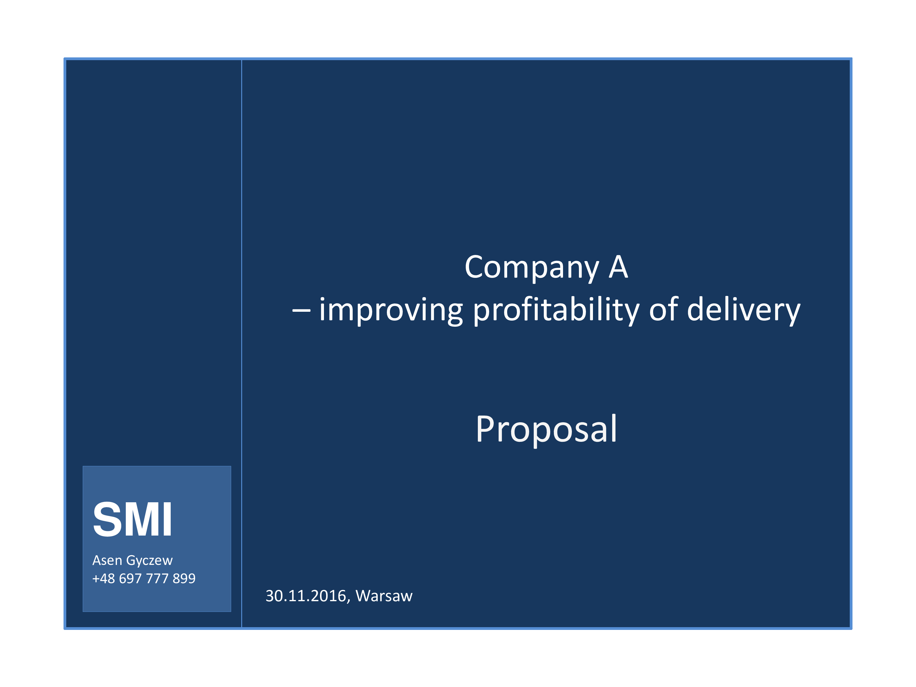 Proposal for a Consulting Project – Example - Eloquens With Insurance Proposal Template