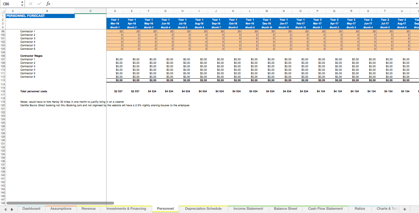Apartment Rental Business Financial Projections Excel Model Template Eloquens