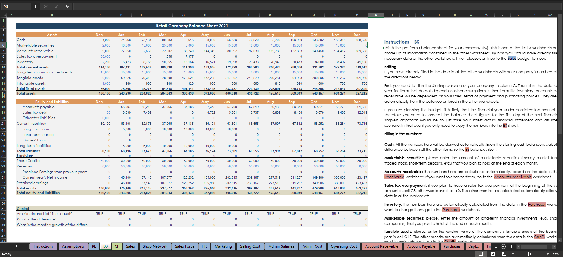 Retail Budgeting Excel Template Eloquens