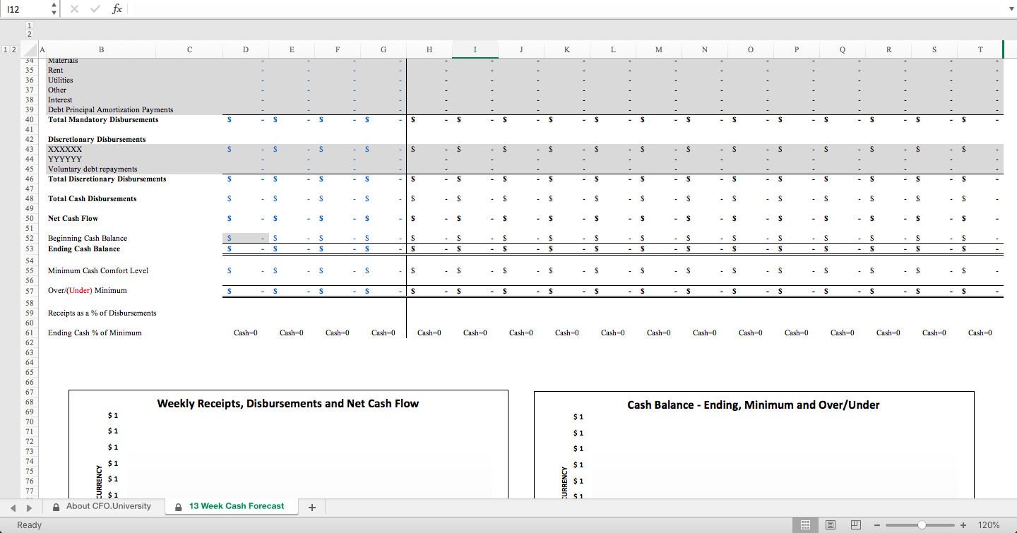 13 Week Cash Flow Forecast Template