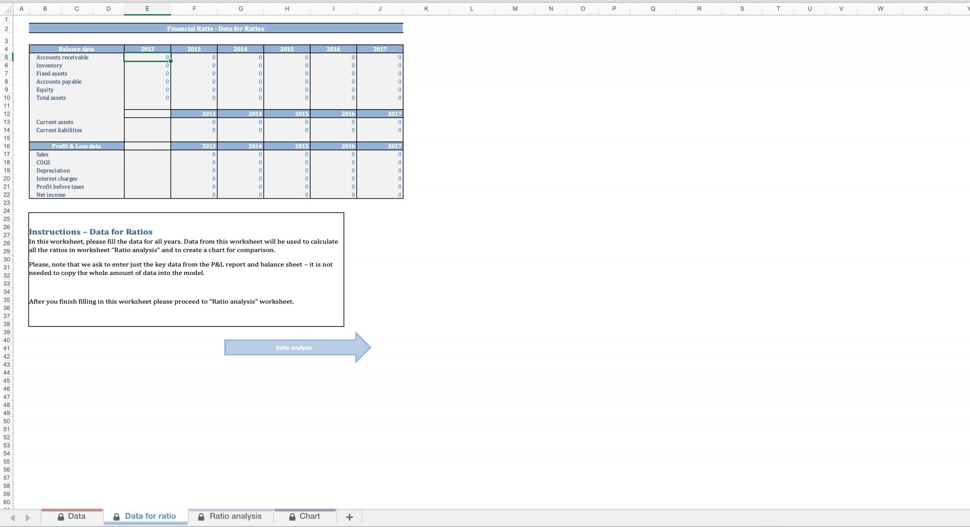 Financial Ratio Analysis Annual Excel Model Eloquens