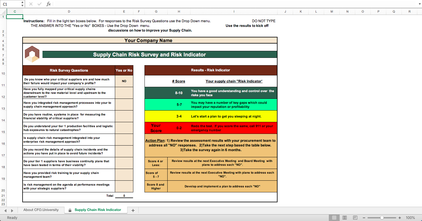 Supply Chain Risk Assessment Template