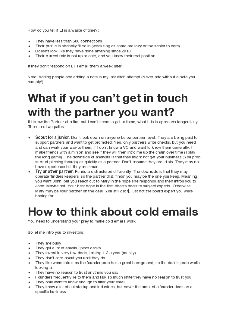 How to write a cold email template for Venture Capital investors