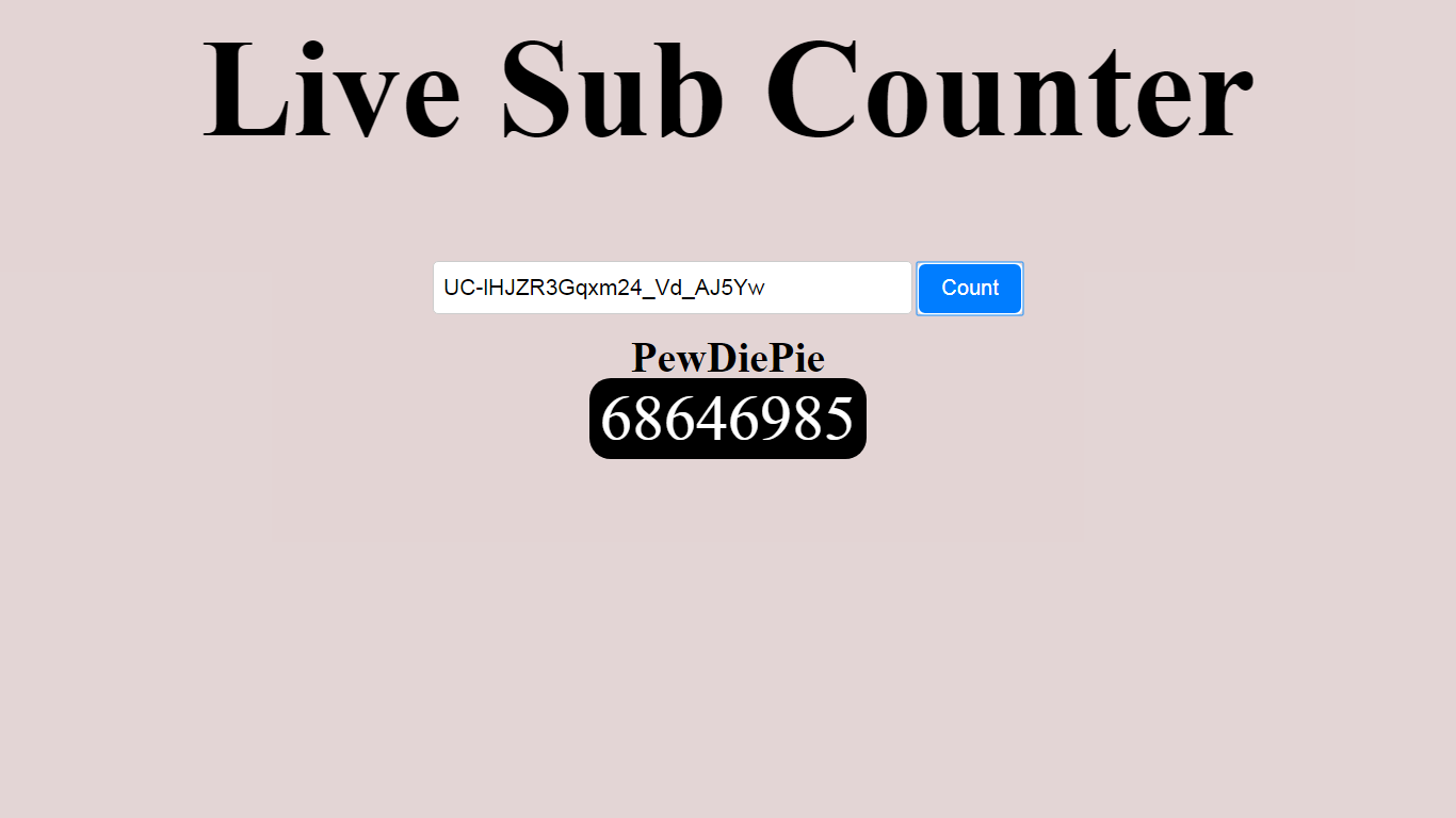 live subscriber count