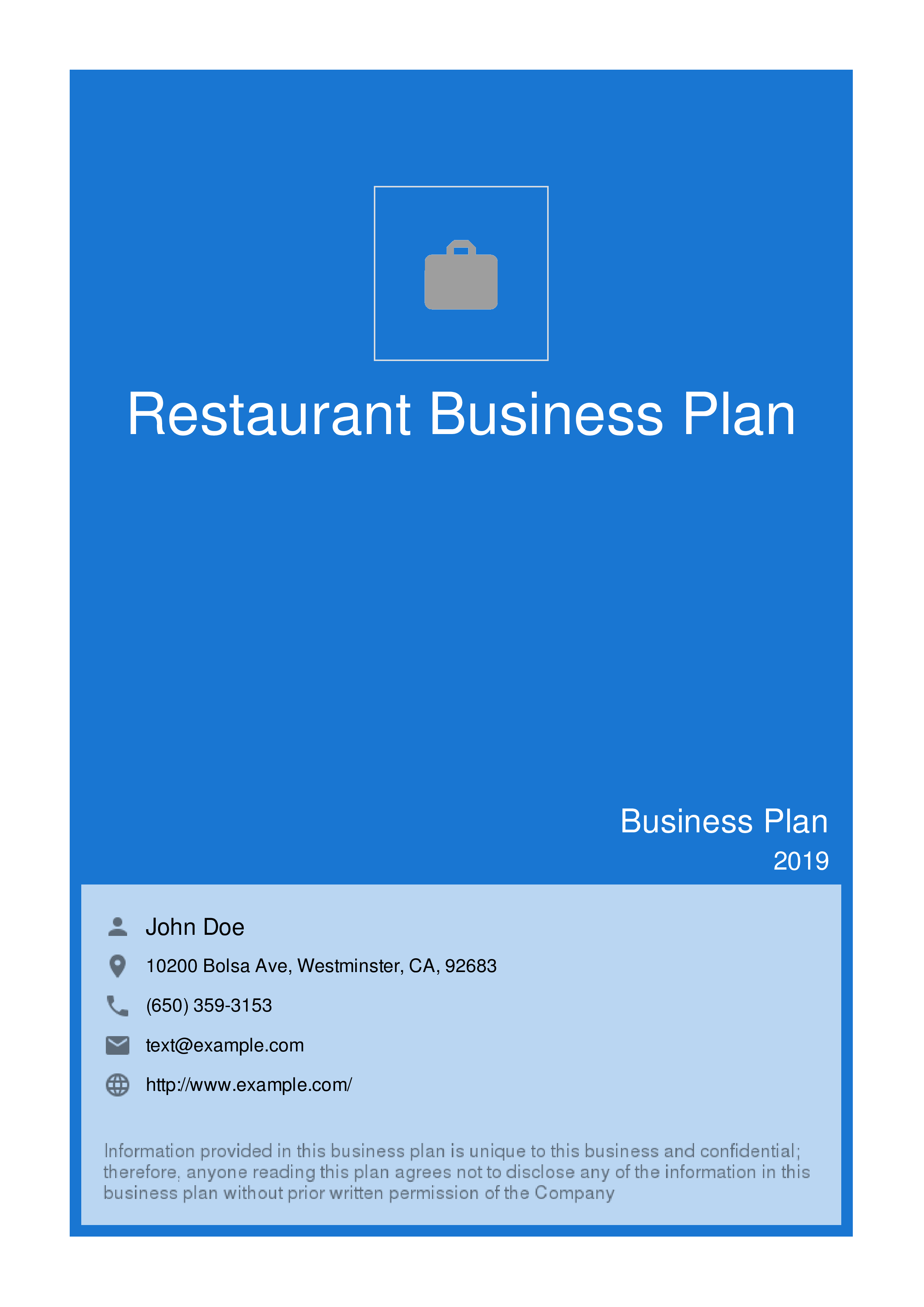 Restaurant Business Plan - Eloquens With Why Write A Restaurant Enterprise Plan
