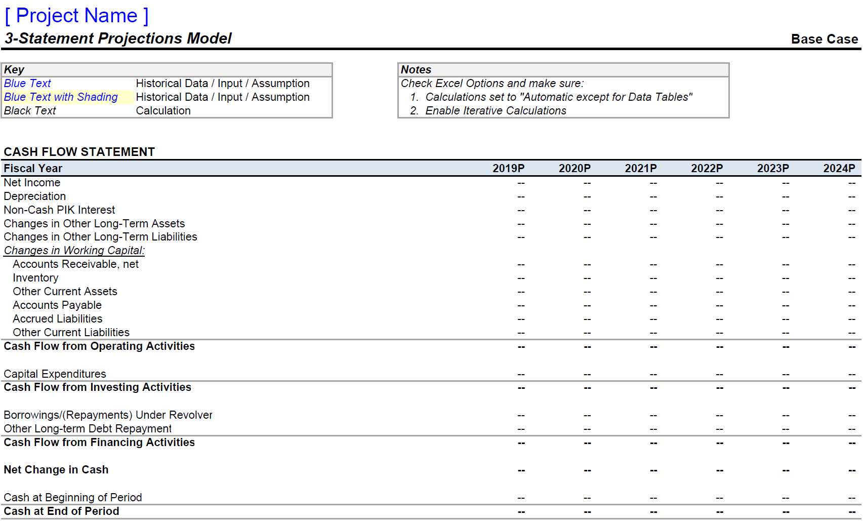  3 Statement Model Excel Template Printable Templates