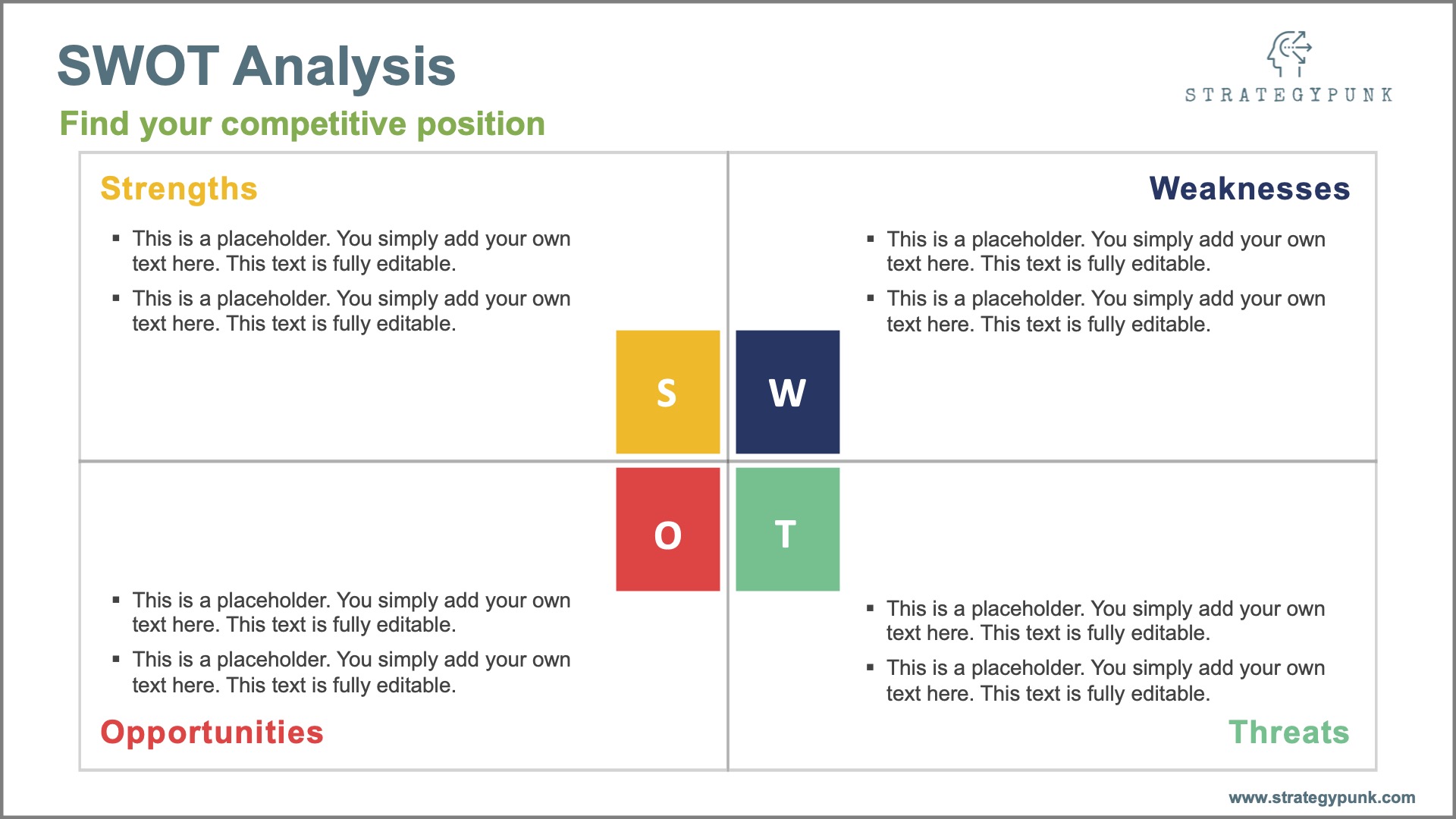 Powerpoint Template Swot