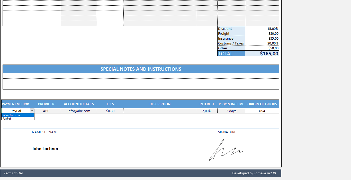 Proforma Invoice Template - Eloquens Inside Interest Invoice Template