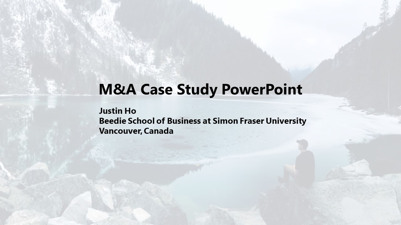 m&a case study slide