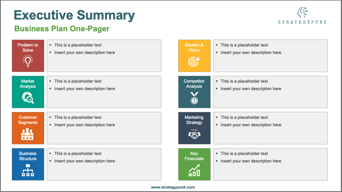 One Pager Template Powerpoint