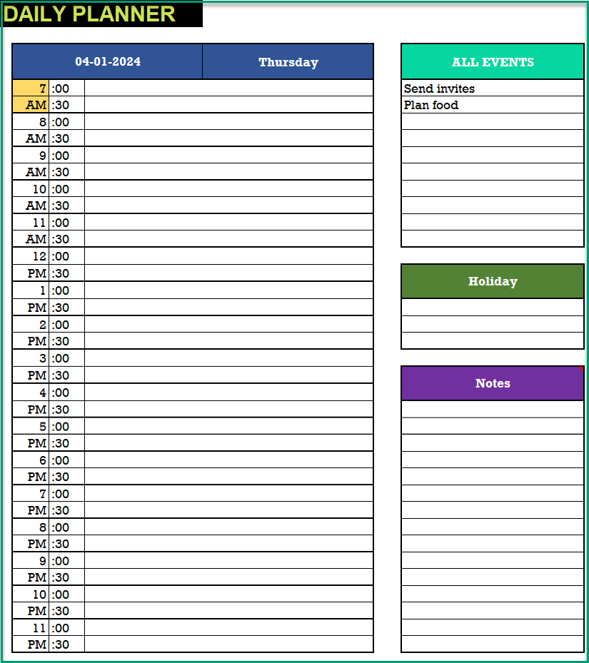 2024 Calendar Template with 24 Designs - Excel Spreadsheet - Eloquens