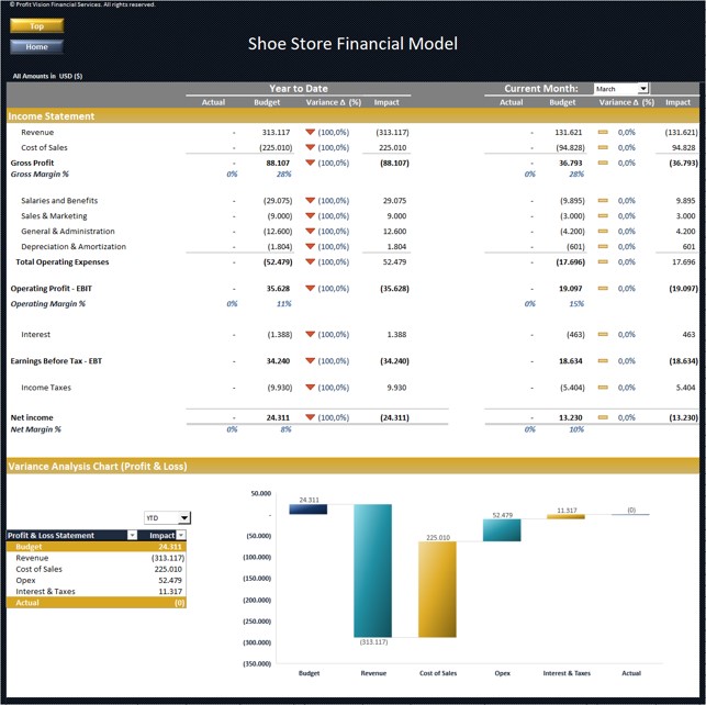 Shoe Store Financial Model – Dynamic 10 Year Forecast - Eloquens