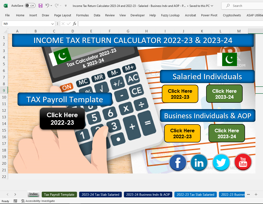 Tax Return Calculator & Payroll Tax Template 202223 Salaried