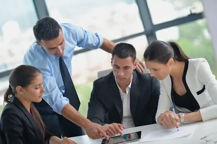 business people in a meeting at office