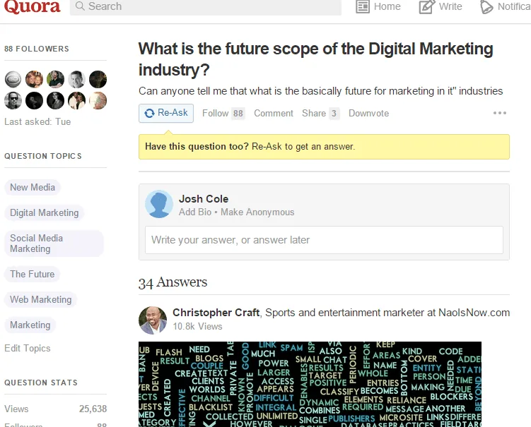 Capture quora