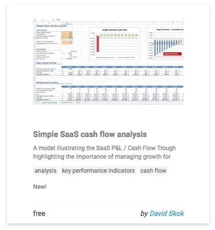 Simple SaaS cash flow analysis