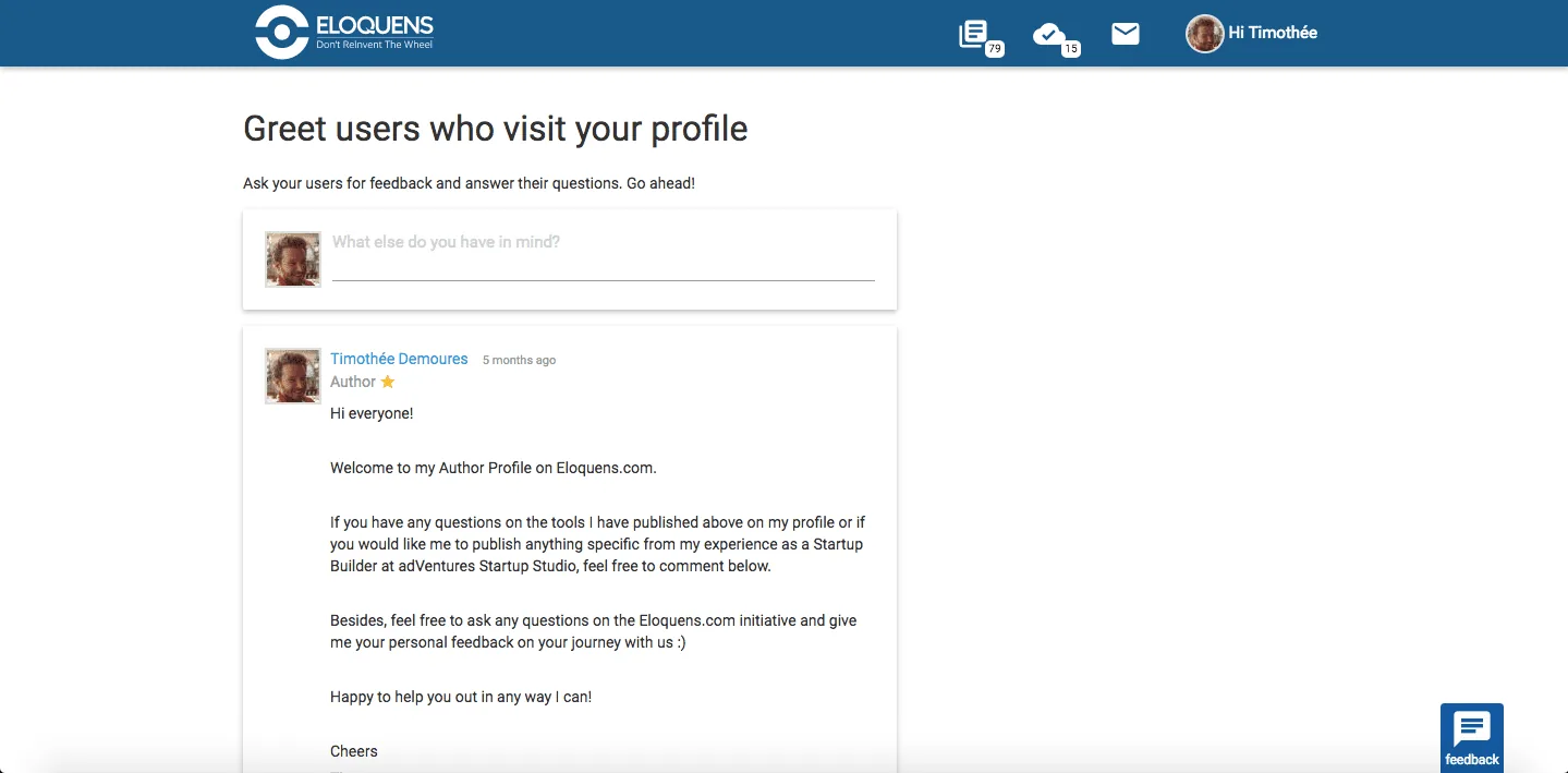 Discussion Feed Profile