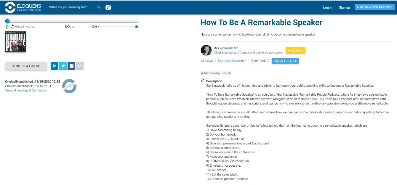 How To Be A Remarkable Speaker