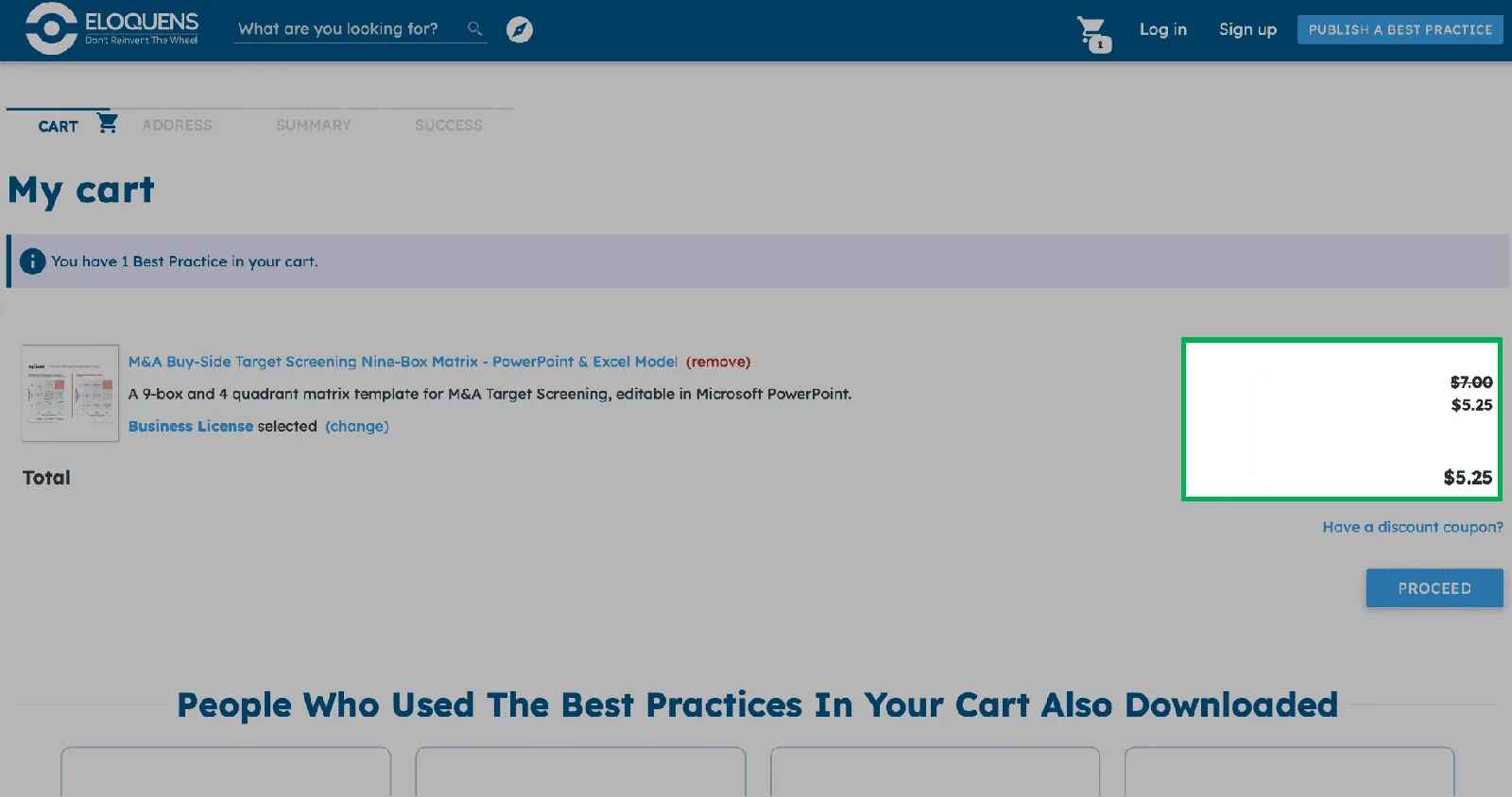 Discounts in Cart