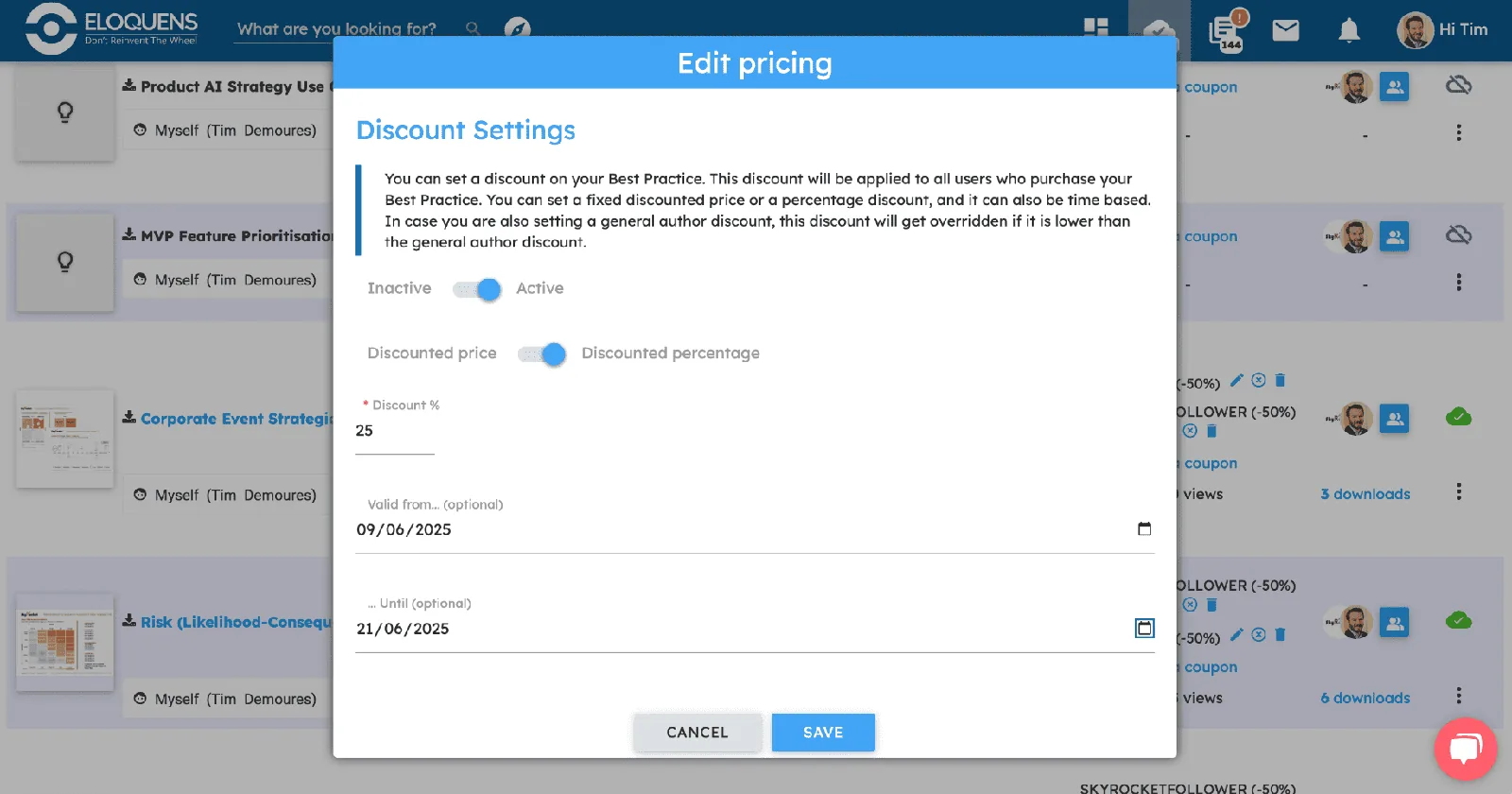 Add Discounts to Best Practice
